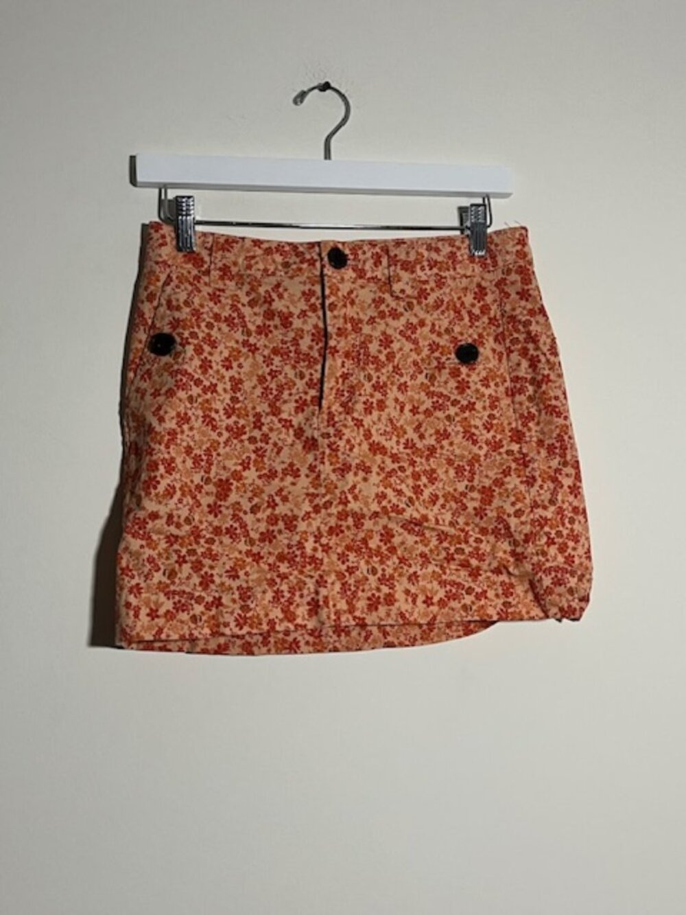 Wild Fable Orange and Floral Skirt Size 2